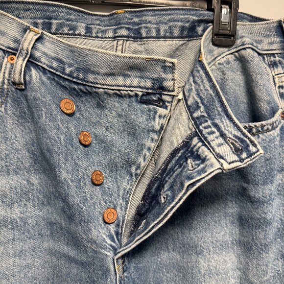 GAP High Rise Crossover Barrel Jeans 32 T - Picture 7 of 9